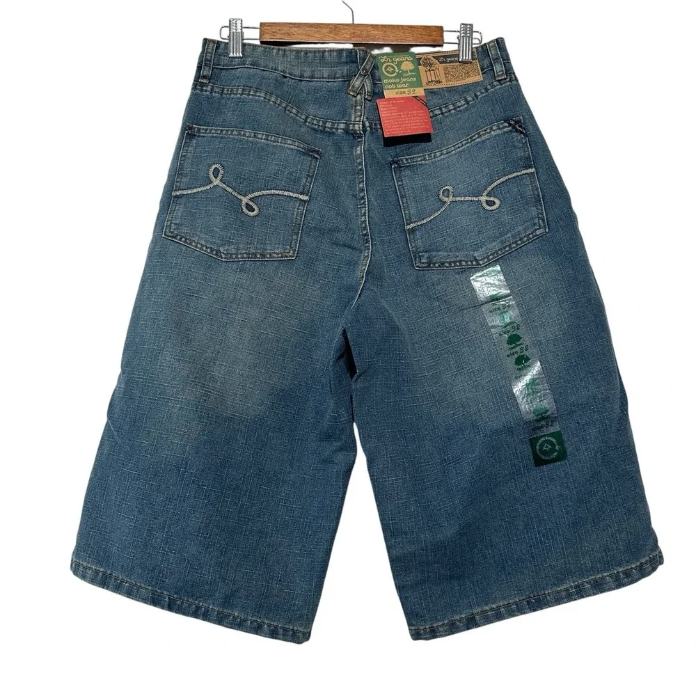 LRG Lifted Research Group Make Jeans Not War Jean Shorts Embroidered NWT‎ 32